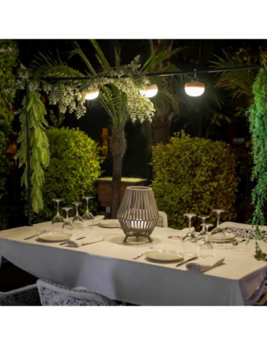 Lampe de table Conta30 de New Garden extérieure PVC recyclé