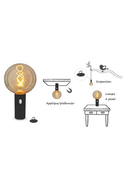 Edy G125 de Newgarden - ampoule autonome rechargeable multifonctions