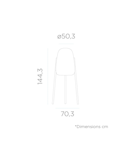Lampadaire Led  étanche solaire RGB Rocket 145 - New Garden - dessin technique