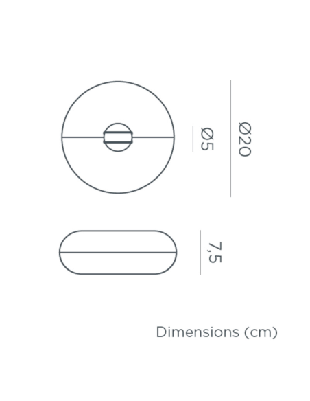 Ampoule Led extérieure parasol ou à poser Lima New garden dessin technique