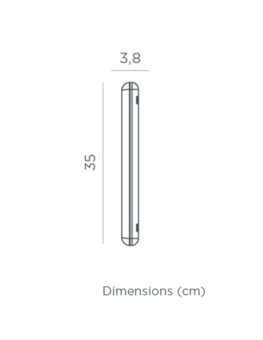 Plafonnier/barre Led extérieure Banana new garden dimensions dessin technique