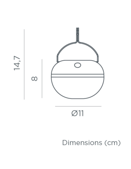 Ampoule rechargeable Coco - Newgarden - dessin technique