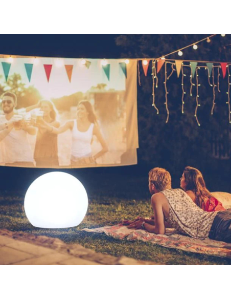 Buly - Boule lumineuse RGB solaire flottante diam 30 cm - New Garden