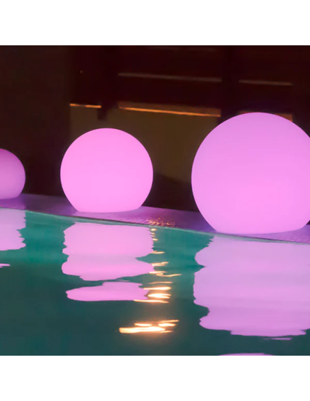 New Garden - Buly - Boule lumineuse RGB solaire flottante diam 40 cm