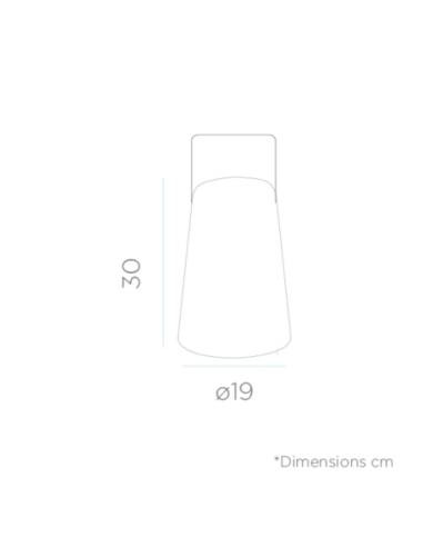 Lampe Led  étanche solaire RGB - New Garden -  Nomada - dessin technique
