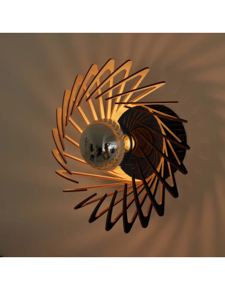 Applique/plafonnier Led bois - Piatoni - Pianumayo