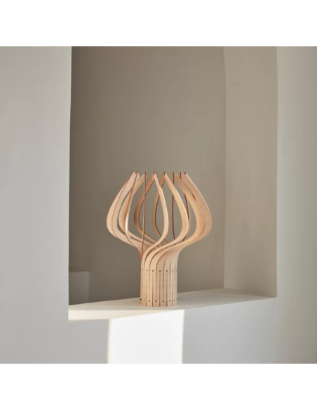 Lampe de table Led bois naturel - Piatoni - Kaputafunat