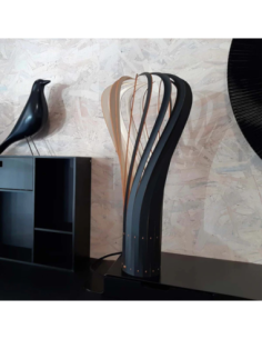 Lampe de table Led bois naturel et noir - Piatoni - Puntakapanel 2