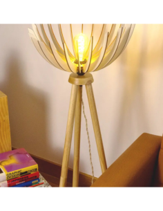 Lampadaire Led bois GM  - Atelier Loupiote - Athena 2