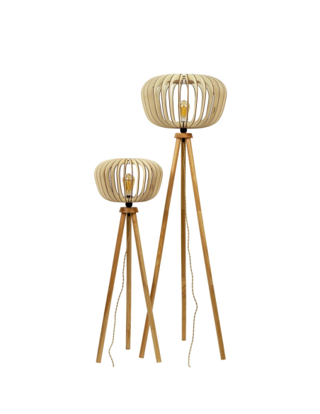 Lampadaire Led bois   - Atelier Loupiote - Agathe