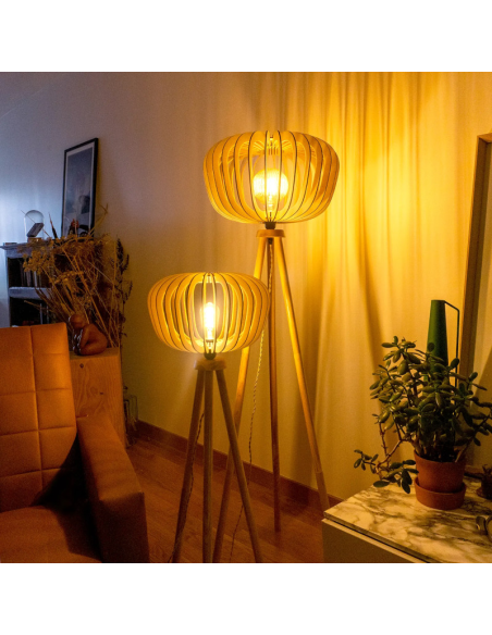 Atelier Loupiote - Lampadaire Agathe - bois naturel