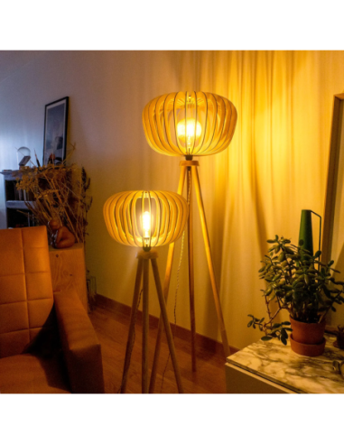 Atelier Loupiote - Lampadaire Agathe - bois naturel