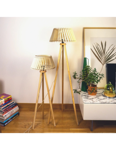 Atelier Loupiote - Lampadaire Alizée - bois naturel