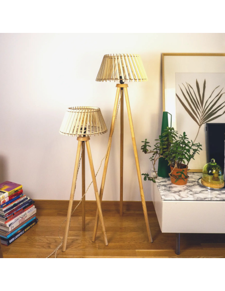 Atelier Loupiote - Lampadaire Alizée - bois naturel