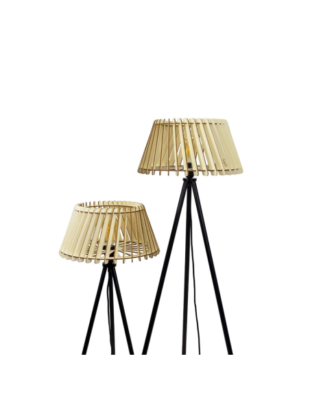 Lampadaire Led noir   - Atelier Loupiote - Alizée
