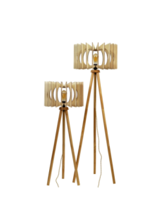 Lampadaire Led bois   - Atelier Loupiote - Angèle