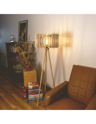 Atelier Loupiote - Lampadaire Angèle - bois naturel
