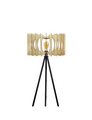 Lampadaire Led noir - Atelier Loupiote - Angèle