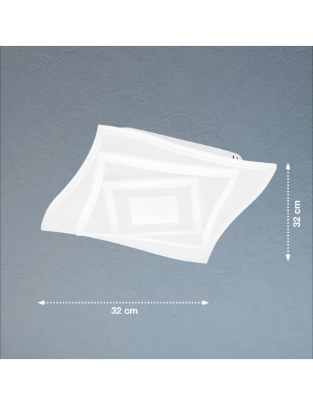 Plafonnier/applique Led CCT RGB Hero 32cm - Fischer & Honsel dessin technique