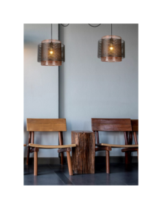 Suspension Orrin de chez Lucide 2x E27 60 W max en métal noir dessin 2