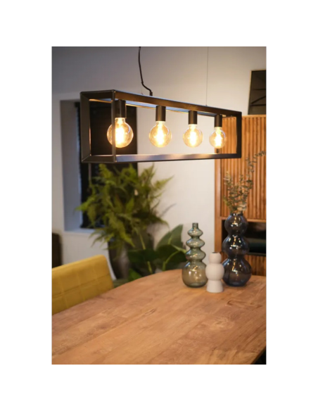 Suspension noire Thor de chez Lucide - 4 points lumineux