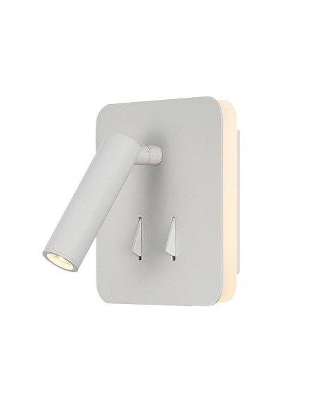 Applique murale intérieure liseuse Led carrée blanche - Mantra - Cayman