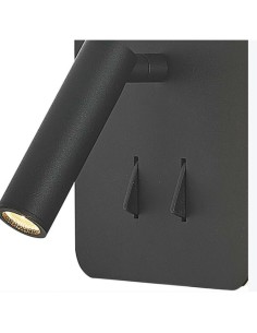 Applique murale intérieure liseuse Led carrée noir mat - Mantra - Cayman 2