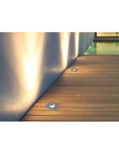 Spot encastré étanche carré Belaja de Trio - 3,5 watts