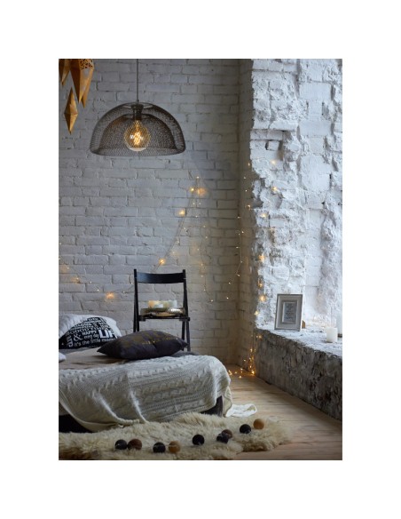 Suspension noire Mesh de chez Lucide abat-jour double face