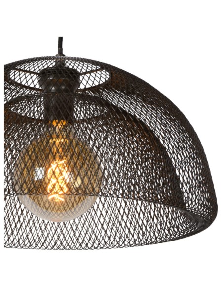 Suspension noire Mesh de chez Lucide métal E27 60W max