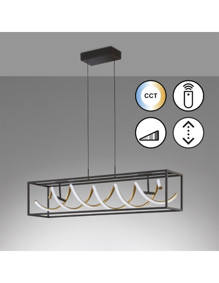 Suspension Led Gian CCT dimmable -  Fischer&Honsel - dessin technique