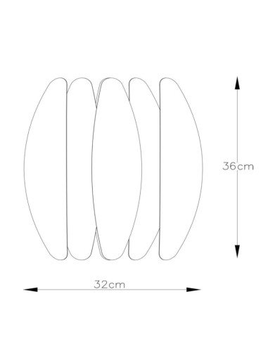 Appplique cuivre Vivana de chez Lucide dessin technique