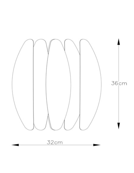 Appplique cuivre Vivana de chez Lucide dessin technique