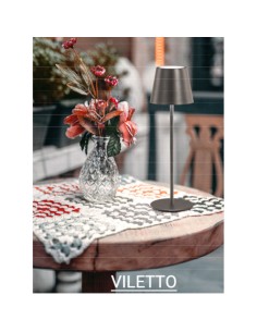 Lampe de table autonome rechargeable rouille - Fischer & Honsel - Viletto Leluminaireled.com 2